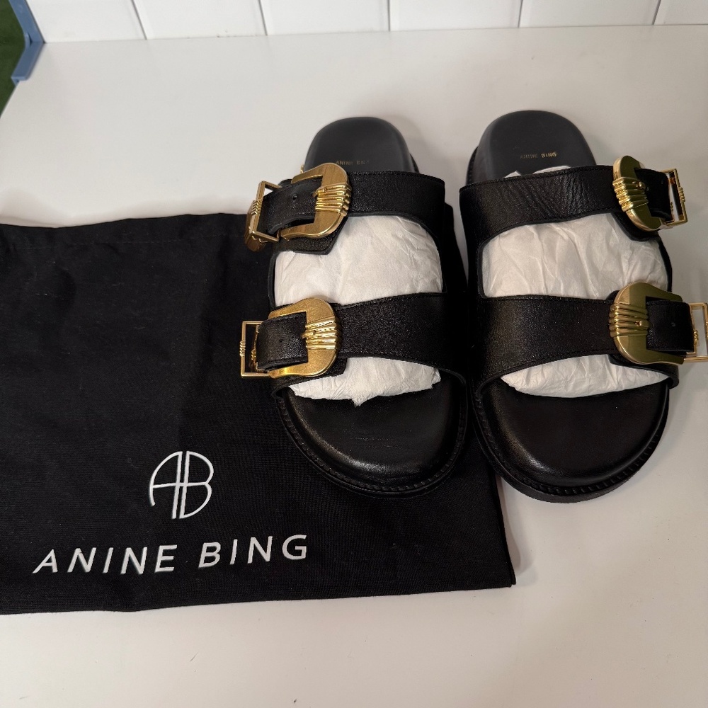Anine Bing Waylon Slides - Size 38